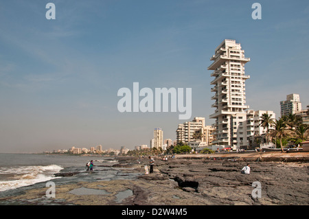 Bandra Strandstraße Mumbai (Bombay) Indien moderne Architektur Stockfoto