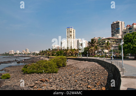 Bandra Strandstraße Mumbai (Bombay) Indien moderne Architektur Stockfoto