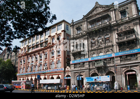 Zentralbank von Indien Siddharth Collage aus Handel und Wirtschaft bauen auf D N Straße Mumbai (Bombay) Stockfoto