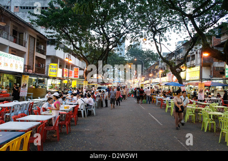 Jalan Alor Lebensmittel-Straße in Bukit Bintang, Kuala lumpur Stockfoto