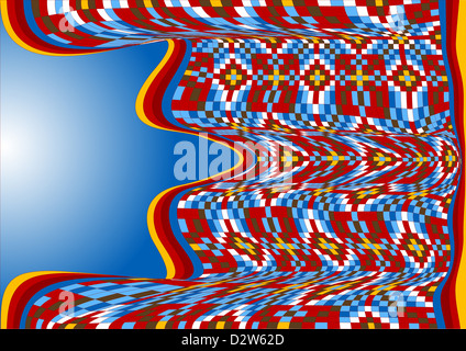Vorhänge Teppiche mit geometrischen Muster für den Hintergrund. Stockfoto