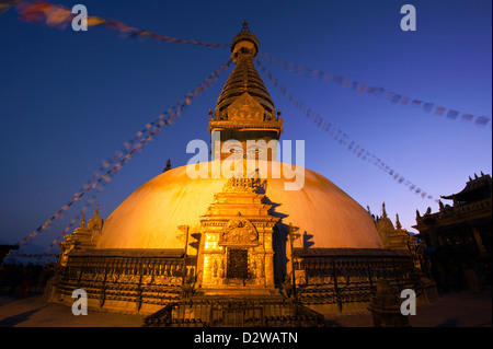 Swayambhunath buddhistische Stupa auch bekannt als die Affen Tempel in Kathmandu, Nepal. Stockfoto