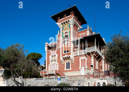 Genua, Italien, Villa Chiossone am Corso Italia in Genua-Albaro Stockfoto