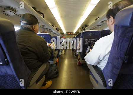 Innen modern Shinkansen-Zug in Japan Stockfoto