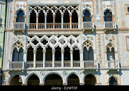 Palazzo Ca'd ' Oro am Canale Grande, Venedig erbaute Stockfoto