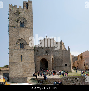 Chiesa Matrice Erice Italien Sizilien Stockfoto