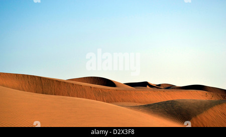 Sanddünen in der Wüste Thar, Rajasthan, Indien. Stockfoto