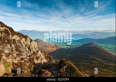 Blick auf Lake District von Causey Hecht Stockfoto