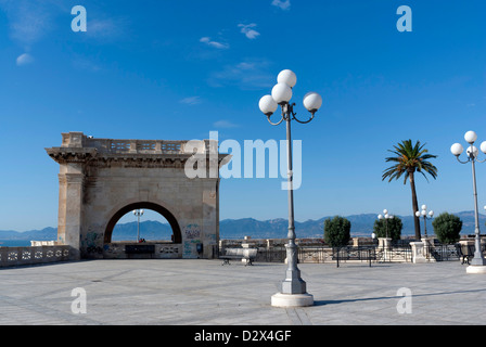 Bastione di San Remy im Stadtteil Castello Cagliari, Sardinien Stockfoto