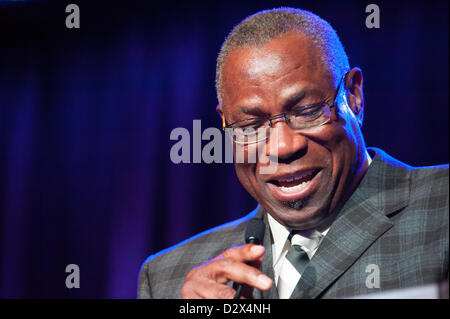 LINCOLN, CA - 2 Februar: Akzeptiert Dusty Baker Award bei den Sacramento Sports Hall Of Fame Zeremonie im Thunder Valley Casino Resort in Lincoln, Kalifornien am 2. Februar 2013 Stockfoto