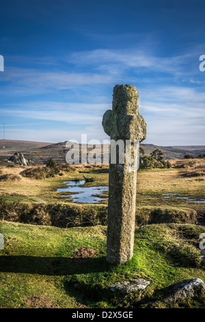 windigen Stelle überqueren, Dartmoor, devon Stockfoto