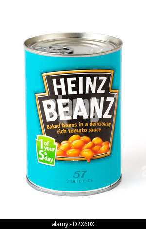 Dose mit Heinz Baked Beans, UK Stockfoto