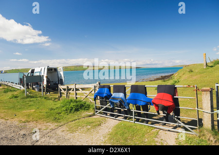 Tauchen in Scapa Flow, Orkney Inseln, Schottland. Stockfoto