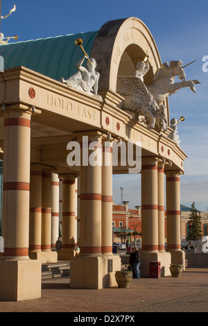 Der Eingang zum Intu Trafford Centre in Manchester Stockfoto