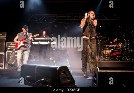 30. Januar 2013 - führt die berühmte italienische Rock-Band Litfiba im Music Club Alcatraz in Mailand, Italien Stockfoto