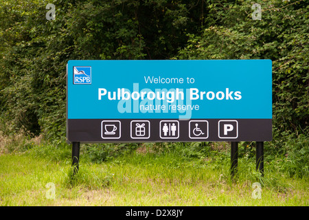 Pulborough Brooks RSPB Naturschutzgebiet Zeichen Stockfoto