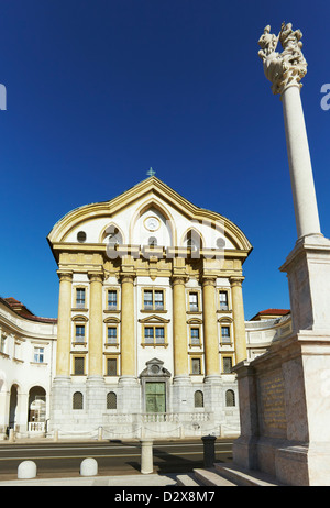 Ursuline Kirche der Heiligen Dreifaltigkeit, Ljubljana, Slowenien Stockfoto