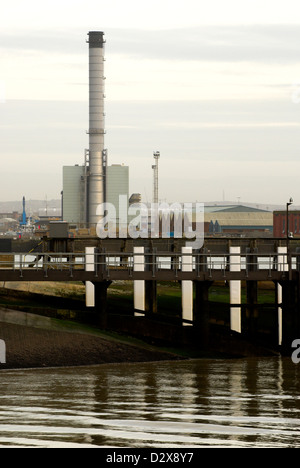 Teil des Shoreham Hafen - Shoreham-by-Sea, West Sussex, England, UK. Stockfoto