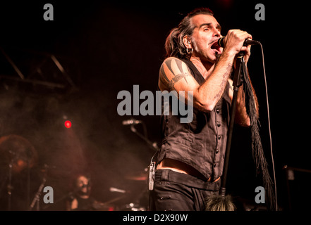 30. Januar 2013 - führt die berühmte italienische Rock-Band Litfiba im Music Club Alcatraz in Mailand, Italien Stockfoto