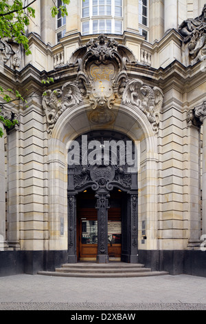 Berlin, Deutschland, Eingang des Strafgerichtshofs in der Turmstrasse in Moabit Stockfoto