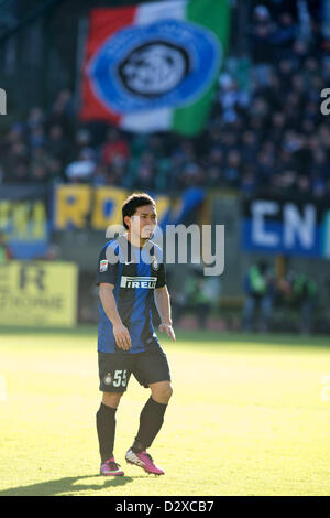 Yuto Nagatomo (Inter), 3. Februar 2013 - Fußball / Fußball: italienische "Serie A" match zwischen Siena 3-1 Inter Mailand im Stadion Artemio Franchi in Siena, Italien. (Foto von Enrico Calderoni/AFLO SPORT) Stockfoto