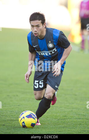 Yuto Nagatomo (Inter), 3. Februar 2013 - Fußball / Fußball: italienische "Serie A" match zwischen Siena 3-1 Inter Mailand im Stadion Artemio Franchi in Siena, Italien. (Foto von Enrico Calderoni/AFLO SPORT) Stockfoto