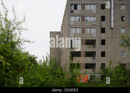 Berlin, Deutschland, die Ruinen der ehemaligen Vertrag Arbeiter Schlafsaal Stockfoto