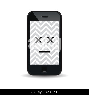 Vektor-Illustration eines Defekte Smartphones. Stockfoto