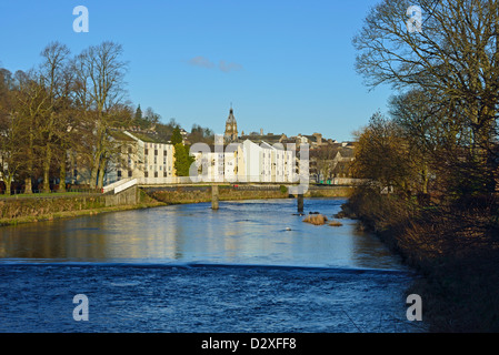 Ufer und Fluss-Kent. Kendal, Cumbria, England, Vereinigtes Königreich, Europa. Stockfoto