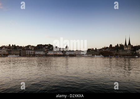 Blick auf die Stadt Luzern, Luzern am Vierwaldstättersee Stockfoto