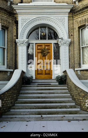 Reich verzierte Eingangstür und Veranda, Brighton, UK Stockfoto