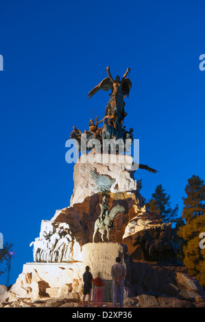 Cerro De La Gloria Statue, Denkmal zu Ehren San Martin, Parque General San Martin, Mendoza, Argentinien, Südamerika Stockfoto