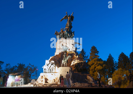 Cerro De La Gloria Statue, Denkmal zu Ehren San Martin, Parque General San Martin, Mendoza, Argentinien, Südamerika Stockfoto