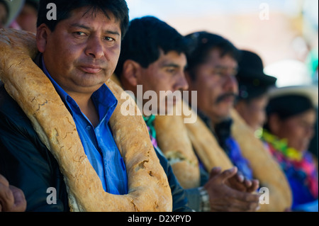 Brot Dekoration Anata Andina Harvest Festival, Karneval, Oruro, Bolivien, Südamerika Stockfoto