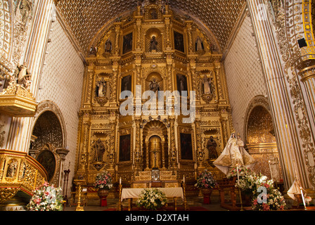 Die Kirche Santo Domingo de Guzmán Interieur in Oaxaca-Stadt - Mexiko Stockfoto