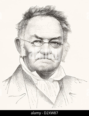 Carl Ritter, 1779 –1859. Deutscher Geograph. Stockfoto