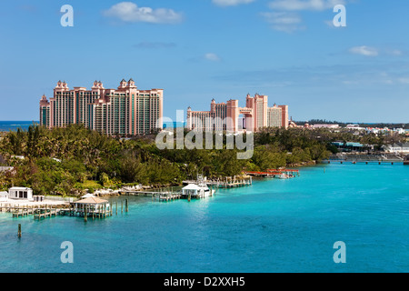 Blick auf Paradise Island in Nassau, Bahamas Stockfoto