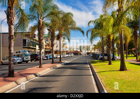 Hauptstraße von Riverland Stadt von Renmark in South Australia Stockfoto