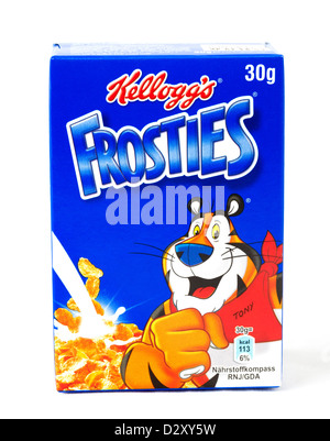 Kleine Packung von Kellogg's Frosties Frühstück Getreide Stockfoto