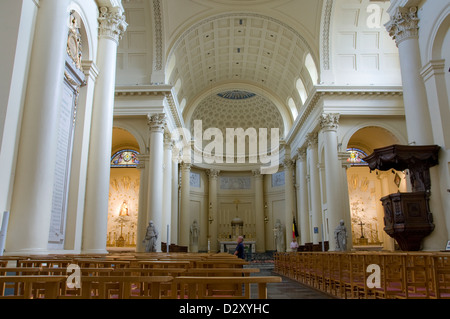 Innenraum des Saint Jacques-Sur-Coudenberg in Brüssel Belgien Stockfoto