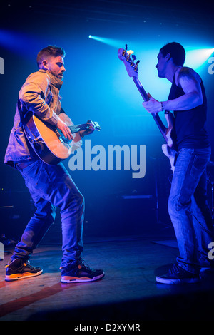 29. Januar 2013 - The Original Rudeboys, irische akustische Hip-Hop-Band aus Dublin, live auf Alcatraz, Mailand, Italien Stockfoto