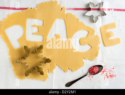 WEIHNACHTEN-COOKIE-TEIG Stockfoto