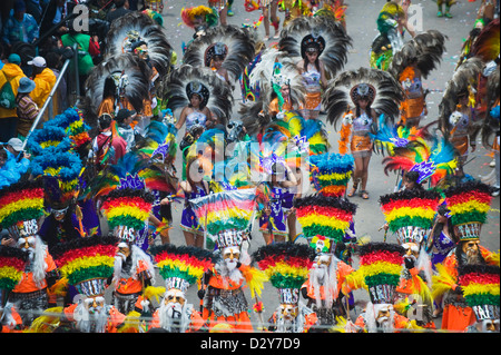 Tänzer in Kostüm, Karneval, Oruro, Bolivien, Südamerika Stockfoto
