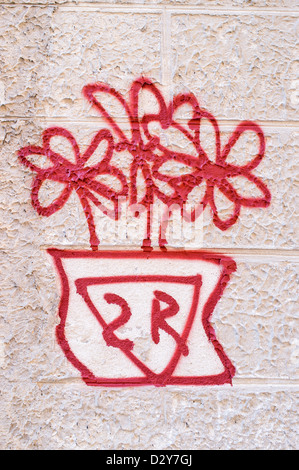Graffiti an der Wand eines Gebäudes in Venedig Stockfoto