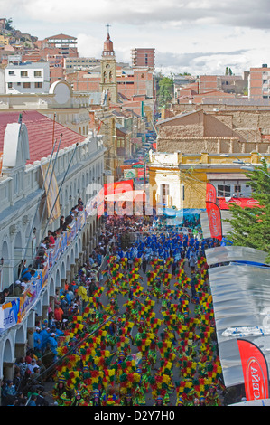 Tänzer in Kostüm, Karneval, Oruro, Bolivien, Südamerika Stockfoto