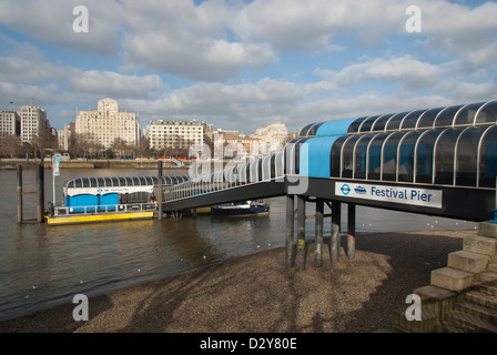 Festival Pier, Themse, London, England Stockfoto