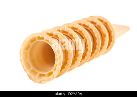 Sieben Eiscreme-Kegel Stockfoto