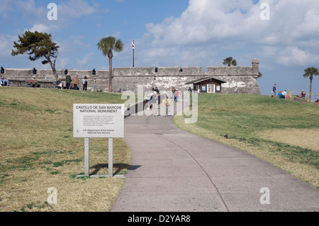 St. Augustine Florida. Castillo De San Marcos Nationaldenkmal. Stockfoto