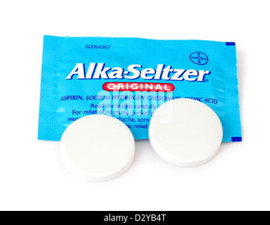 Alka-Seltzer Tabletten Stockfoto