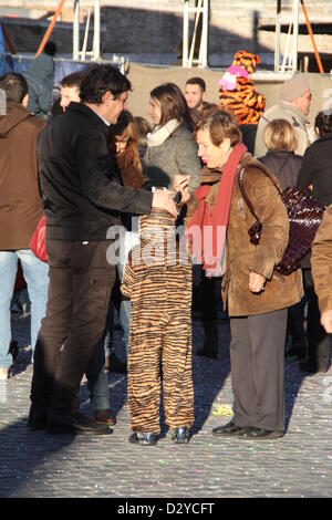 3. Februar 2013 Rom Karnevalsfeiern auf dem Piazza del Popolo Platz in Rom Italien Stockfoto